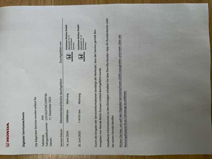 Honda Jazz 1.4 i-VTEC Comfort +1. Hand+Scheckheft+WR+